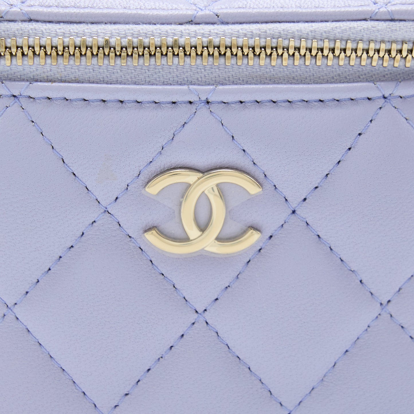 Chanel Top Handle Mini Vanity Case Light Purple LGHW