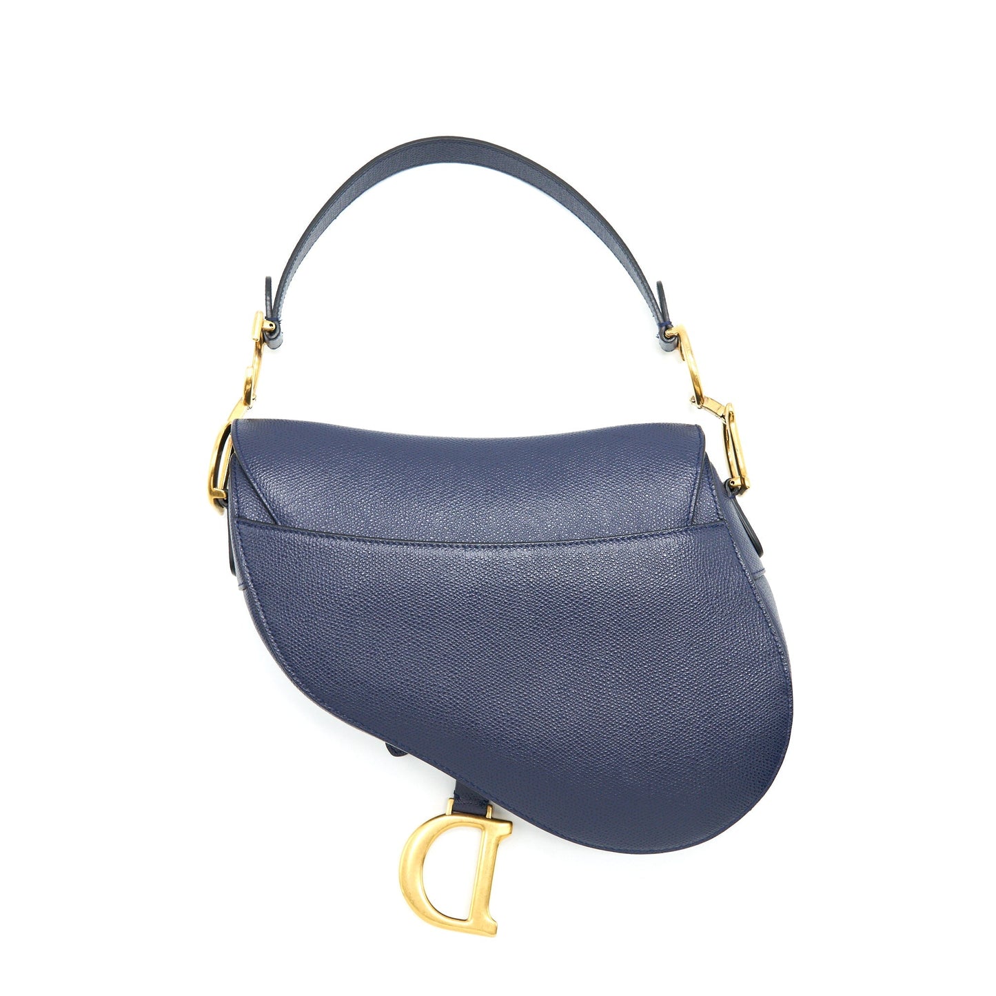 Christian Luxury Dior Medium Saddle Bag Indigo Blue