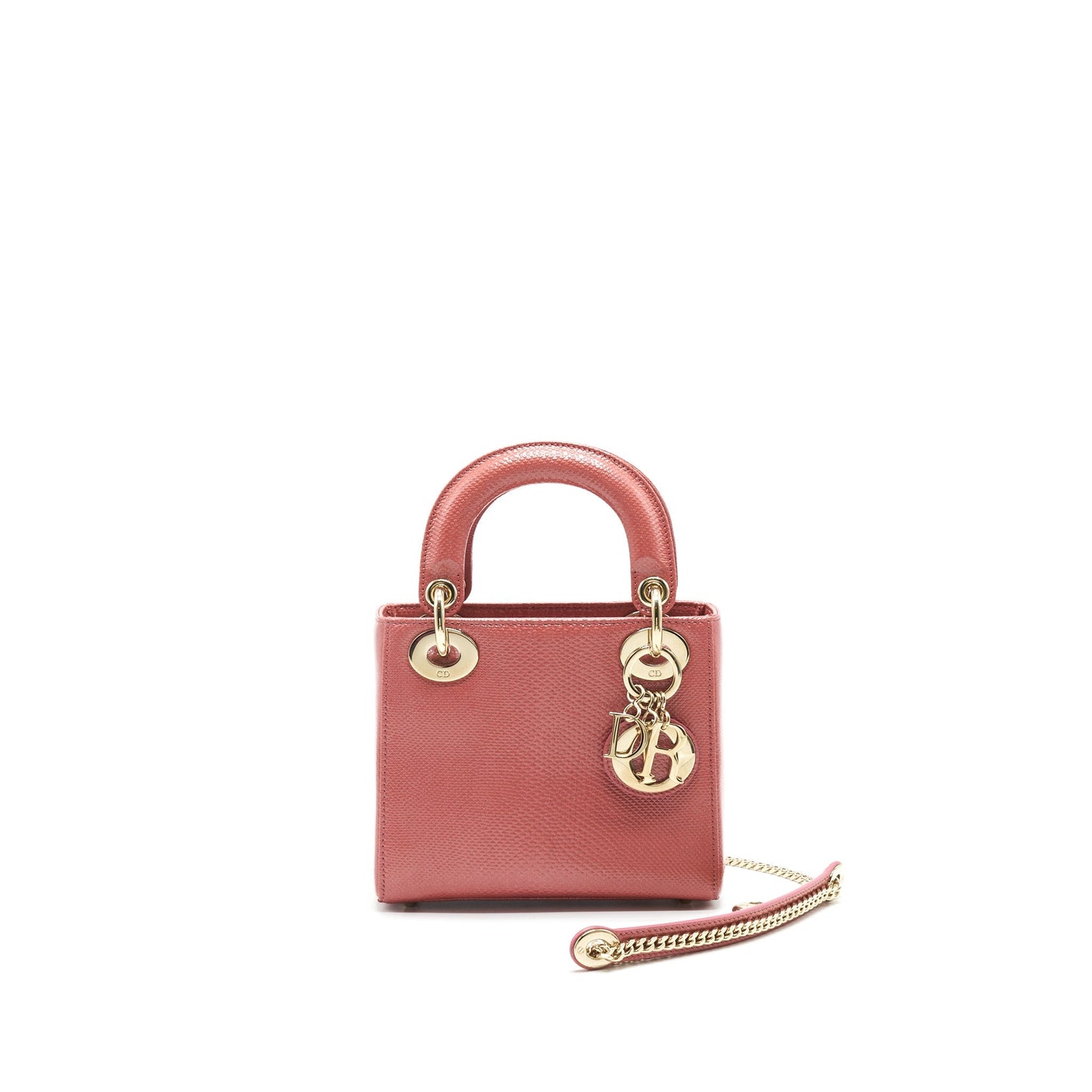 Luxury Dior Lizard mini Lady Luxury Dior Bag pink GHW