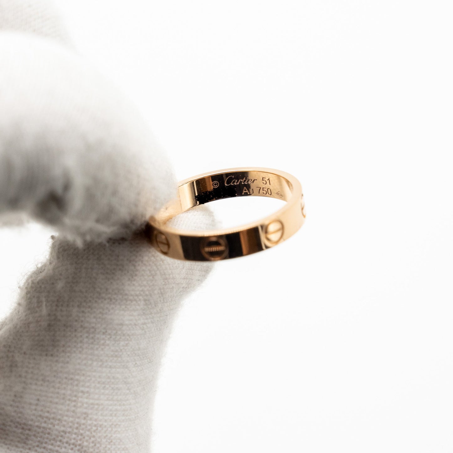 Cartier Size 51 Love Ring Small Model Rose Gold