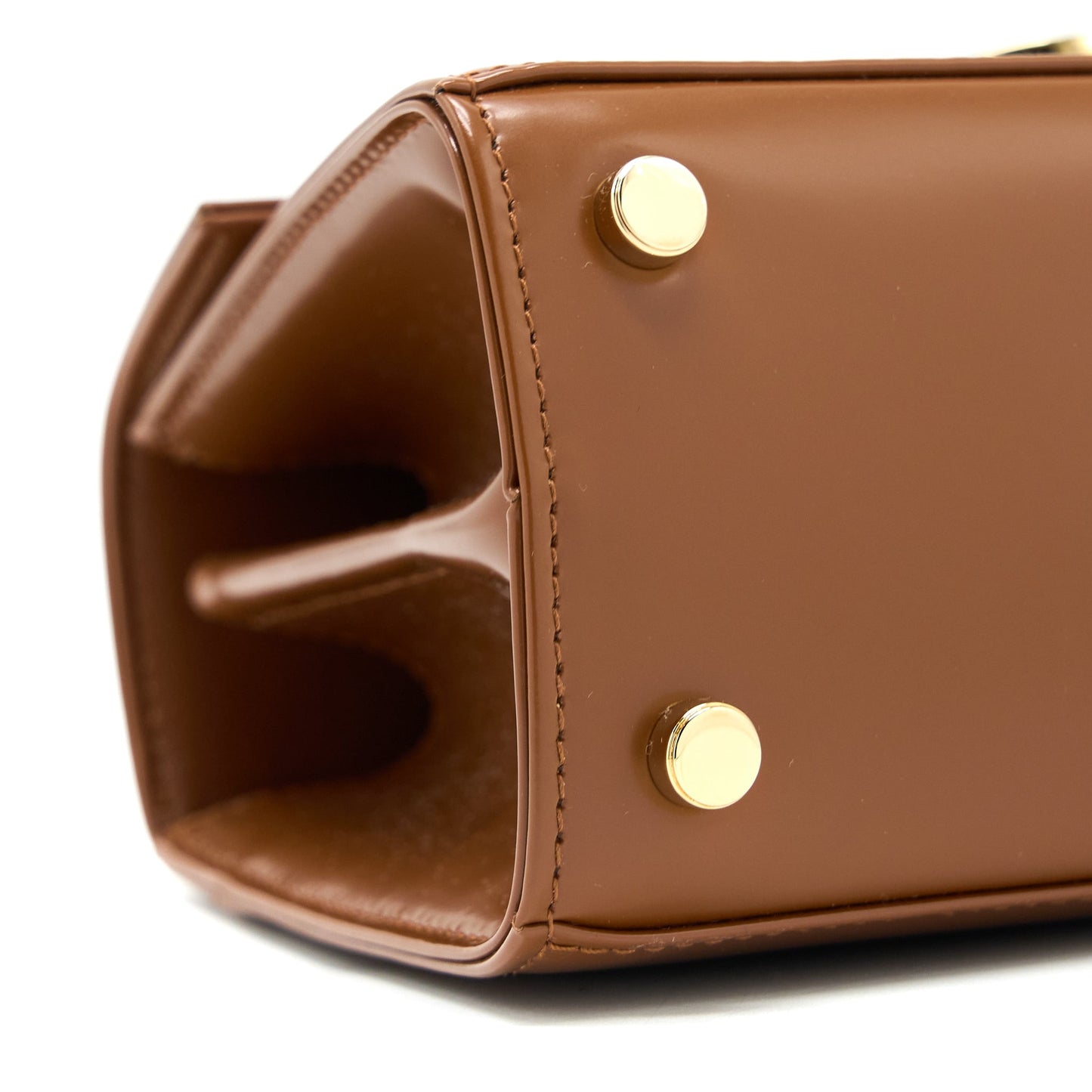 Ferragamo Iconic Top Handle Bag Calfskin Caramel GHW