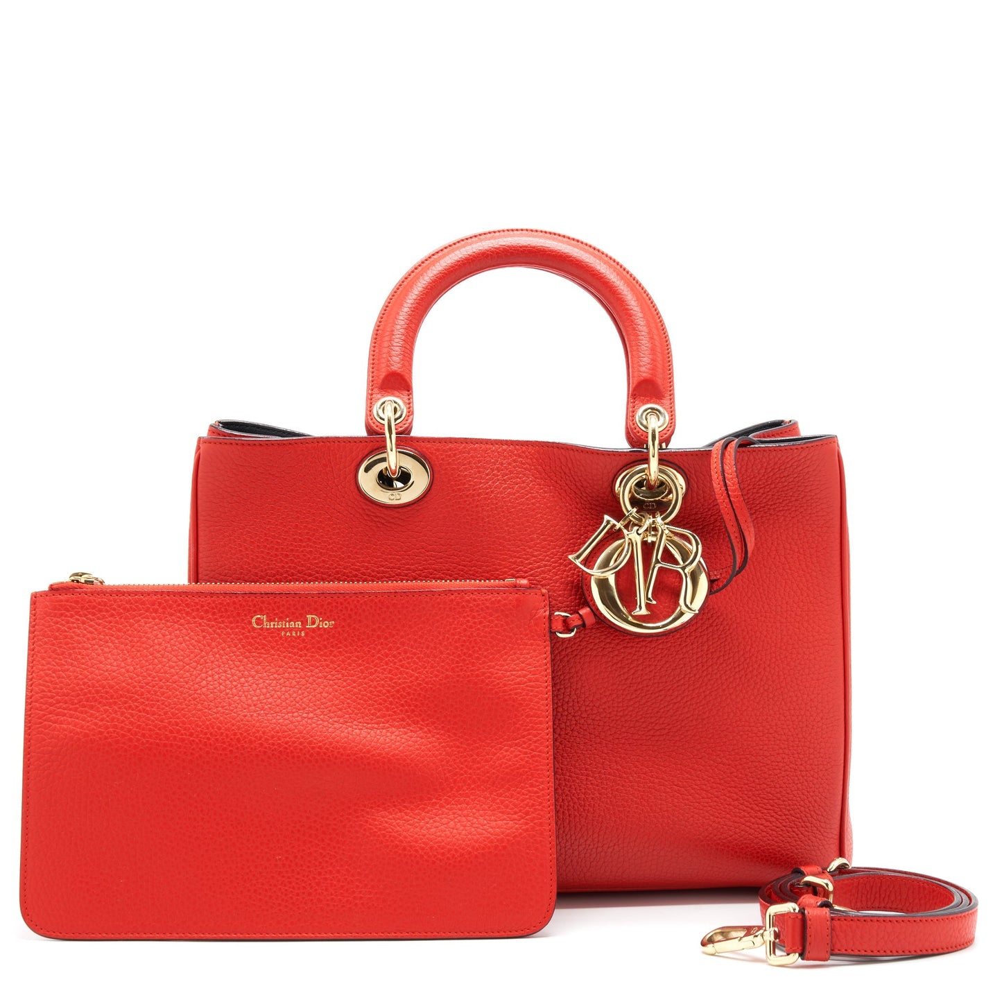 Luxury Dior Luxury Diorissimo Tote Bag Red LGHW