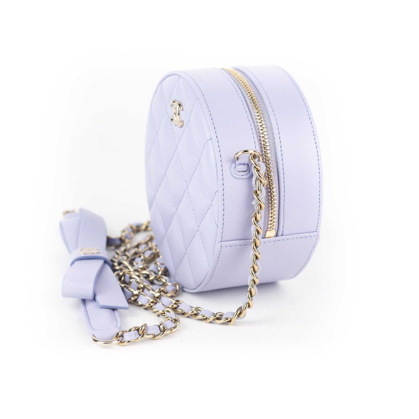 Chanel Mini Classic Clutch With Chain Lavender