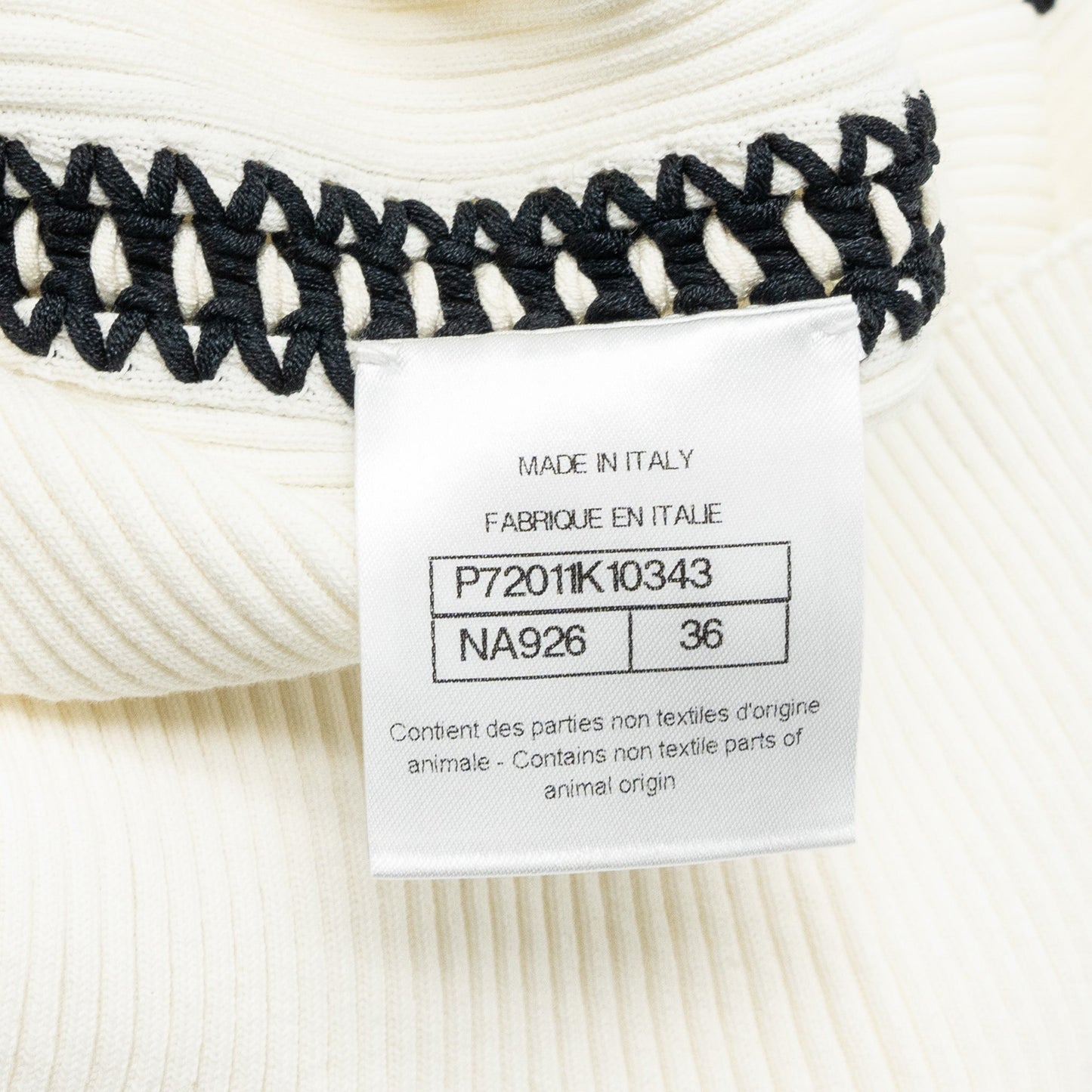 Chanel Size 36 Mini Dress Silk/Cotton White/Black