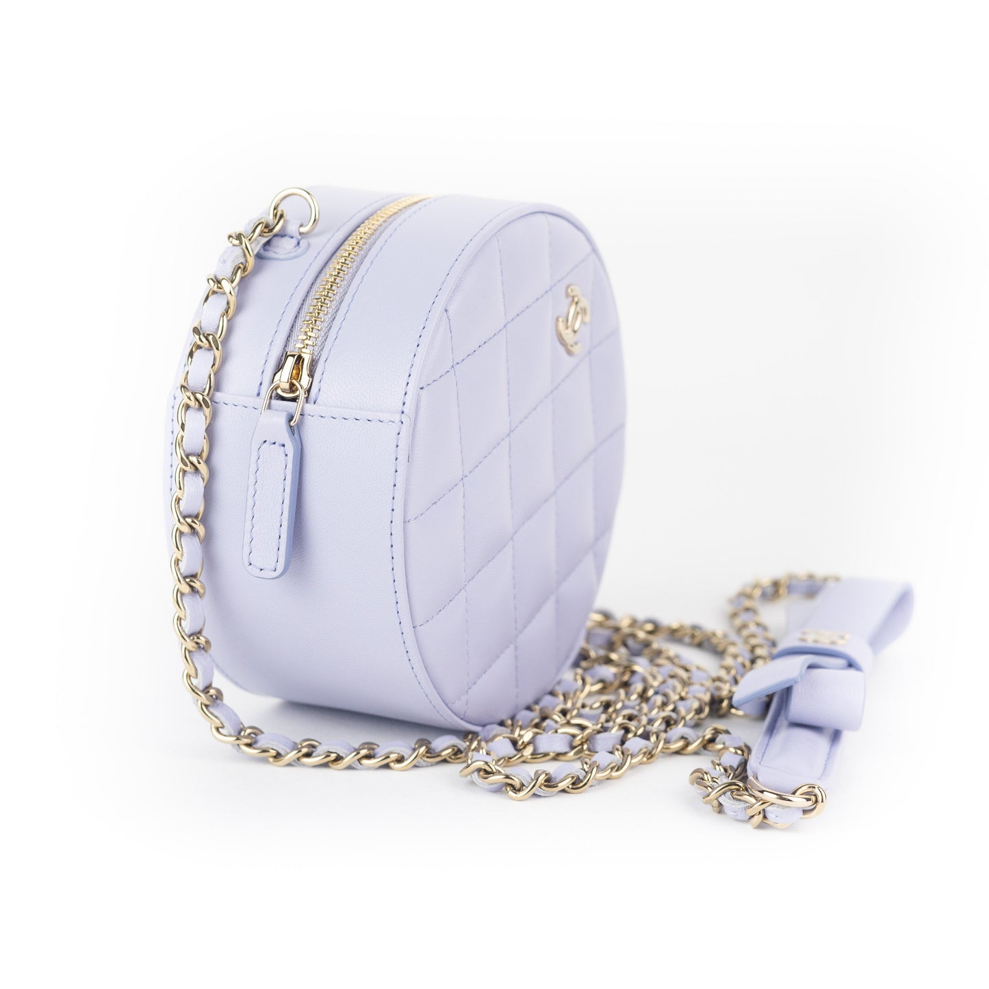 Chanel Mini Classic Clutch With Chain Lavender