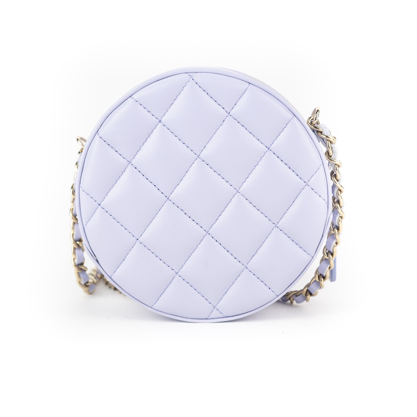 Chanel Mini Classic Clutch With Chain Lavender