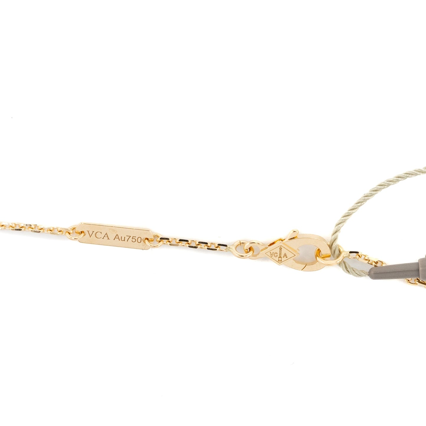 Van Cleef & Arpels Vintage Alhambra Pendant Malachite Yellow GOLD