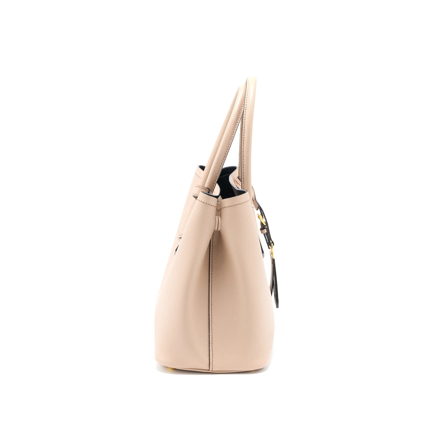 Prada Saffiano Cuir Tote Bag Calfskin Cammeo/Nero GHW
