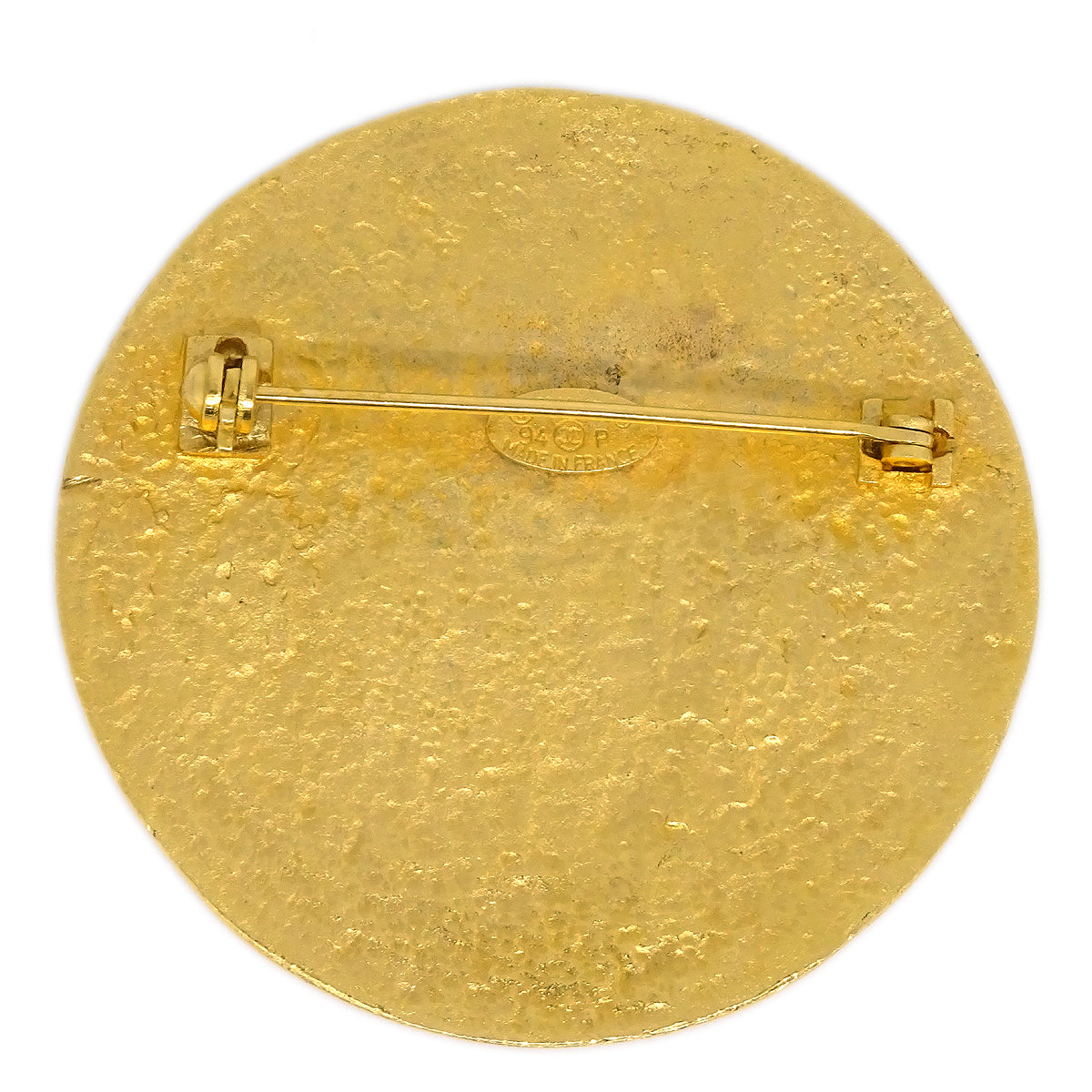 Luxury Chanel Medallion Brooch Pin Gold 94P