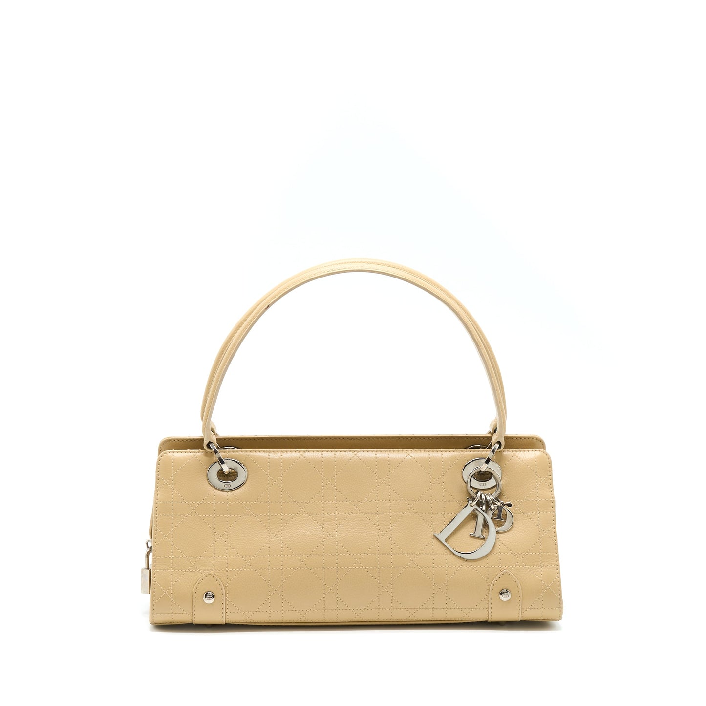 Luxury Dior Vintage Lady Luxury Dior Long Cuir Calfskin Beige SHW