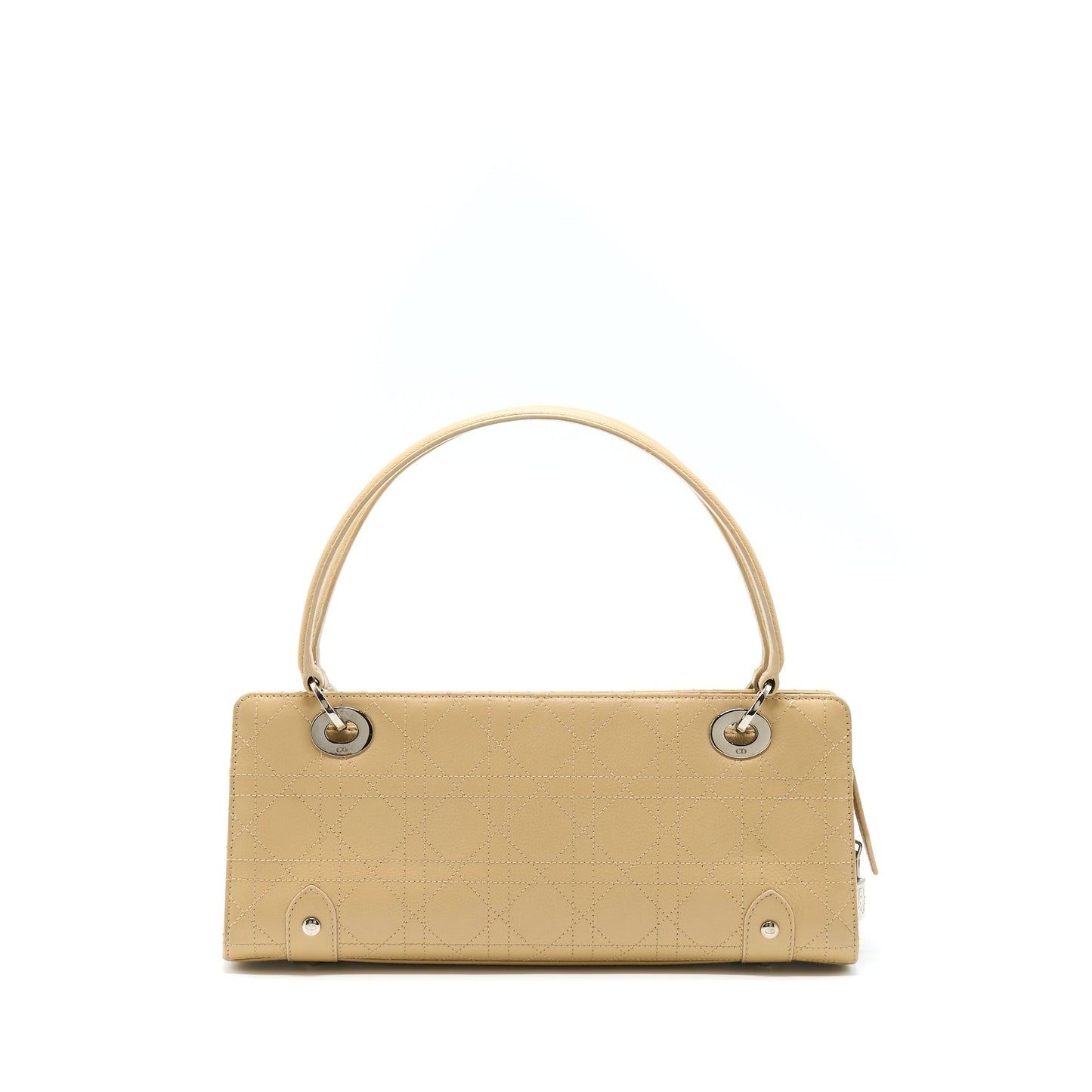 Luxury Dior Vintage Lady Luxury Dior Long Cuir Calfskin Beige SHW