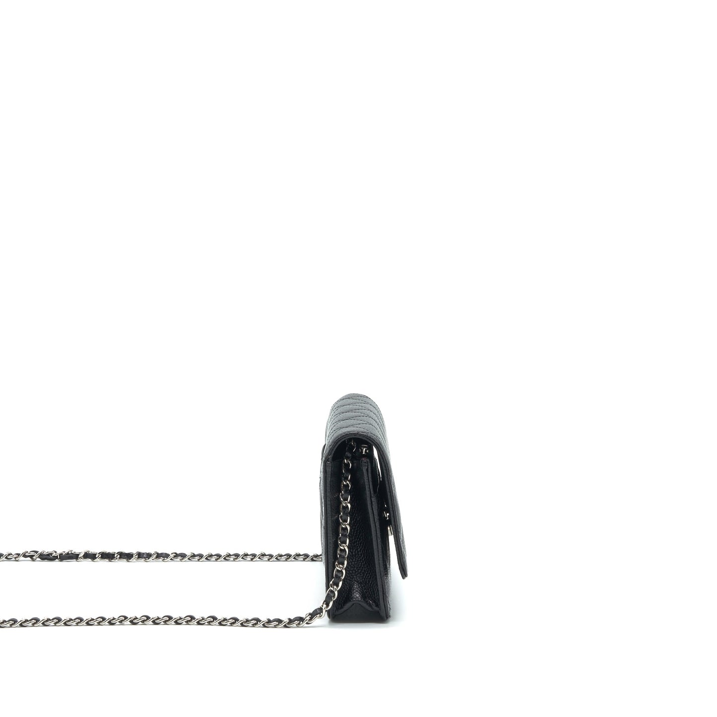 Chanel Wallet on Chain WOC in Caviar SHW