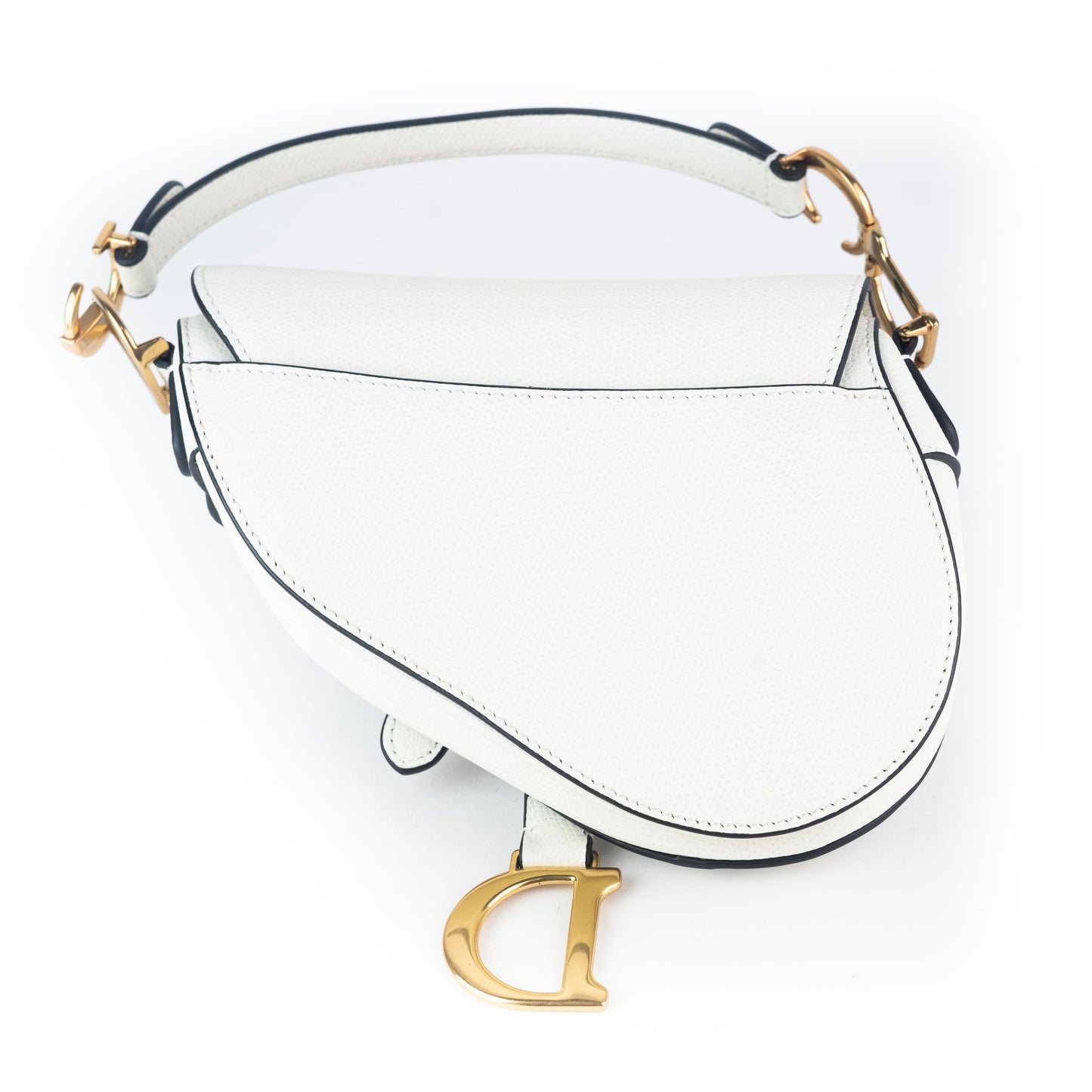 Dior Mini Saddle Bag in Latte Grained Calfskin