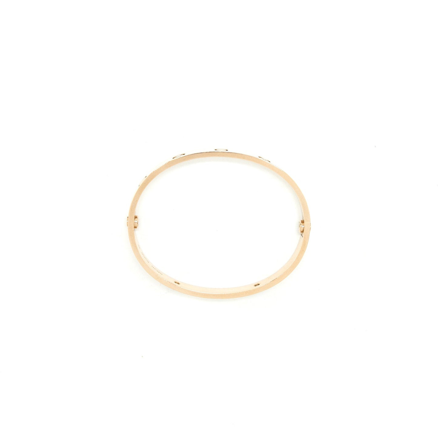 Cartier Size 17 Love Bracelet Rosegold With 4 Diamonds