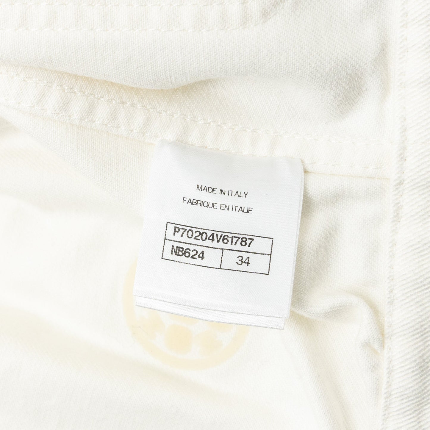 Chanel size 34 21P Camellia Jacket Cotton White