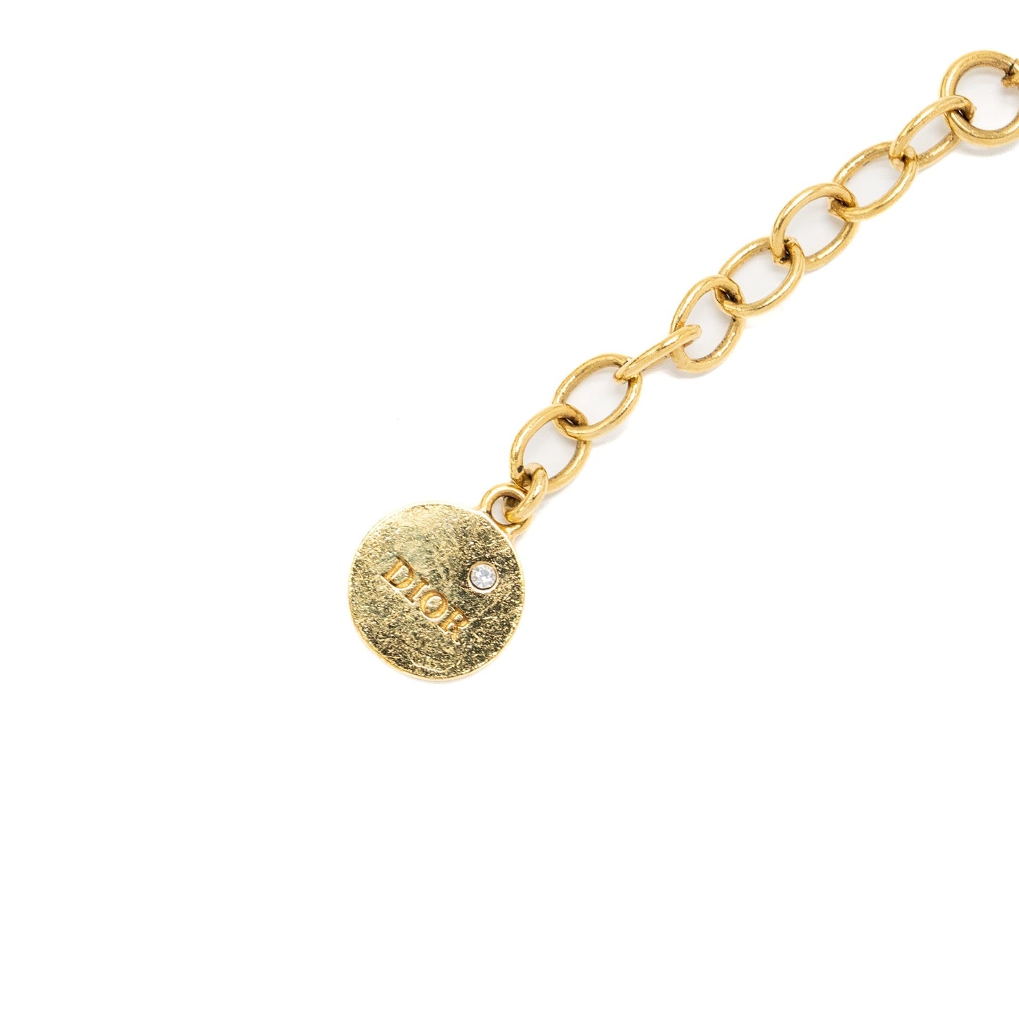 Luxury Dior Letter Bracelet Crystal Gold Tone