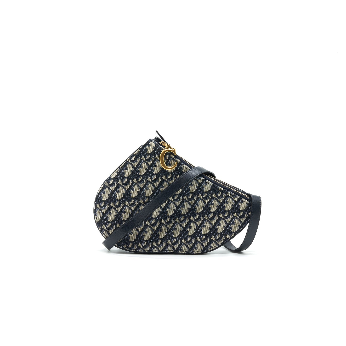 Christian Luxury Dior Saddle Pouch Navy