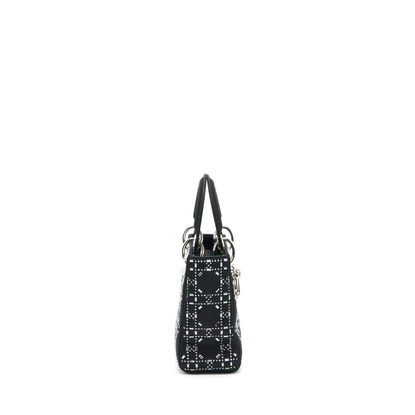 Luxury Dior Mini Lady Luxury Dior Satin Black With Crystal Black SHW