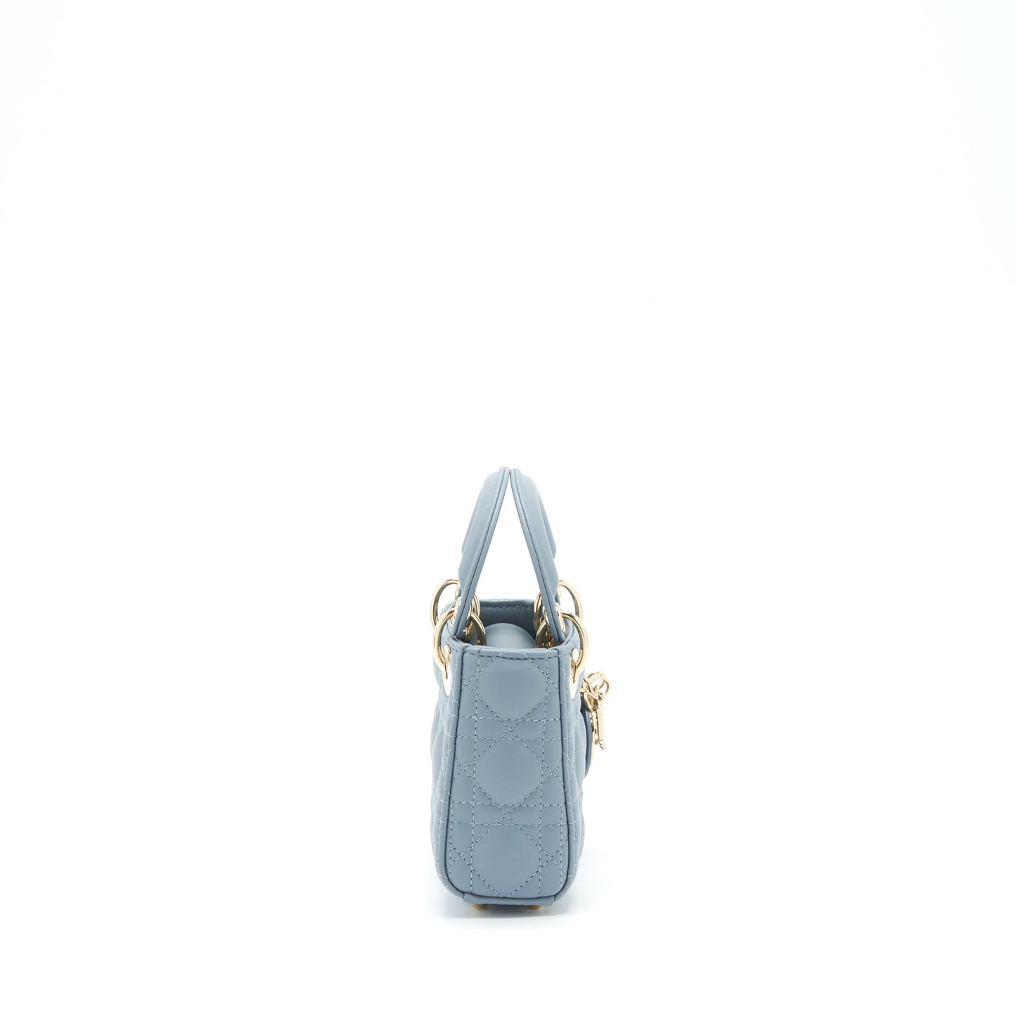 Luxury Dior Micro Lady Luxury Dior Bag Cannage Lambskin Cloud Blue LGHW