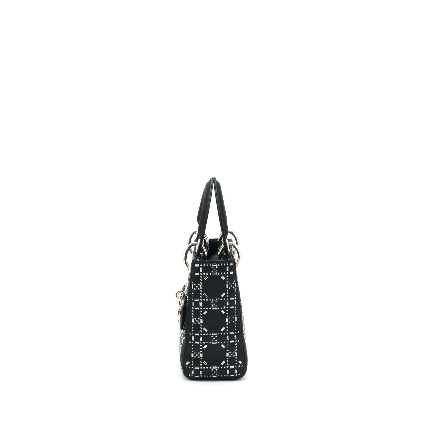 Luxury Dior Mini Lady Luxury Dior Satin Black With Crystal Black SHW