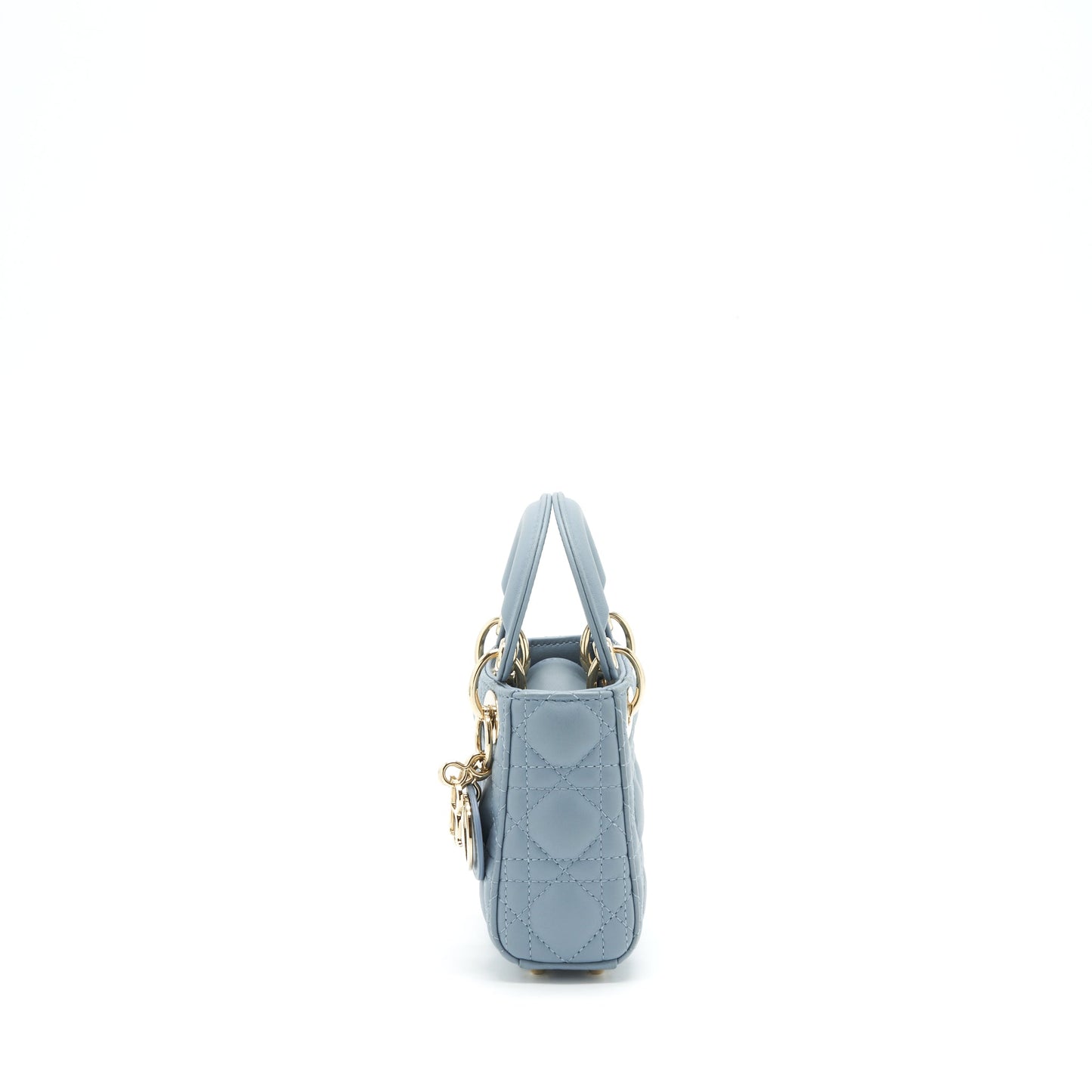 Luxury Dior Micro Lady Luxury Dior Bag Cannage Lambskin Cloud Blue LGHW