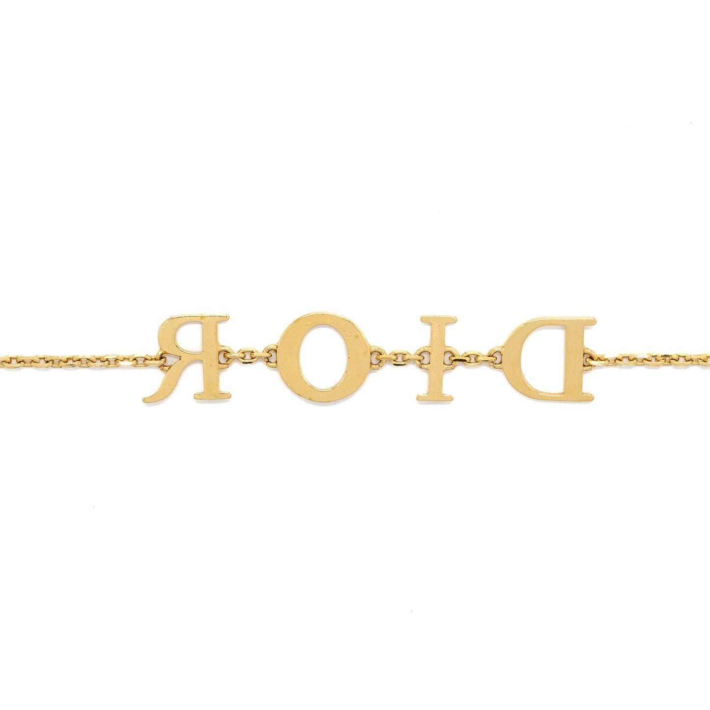 Luxury Dior Letter Bracelet Crystal Gold Tone