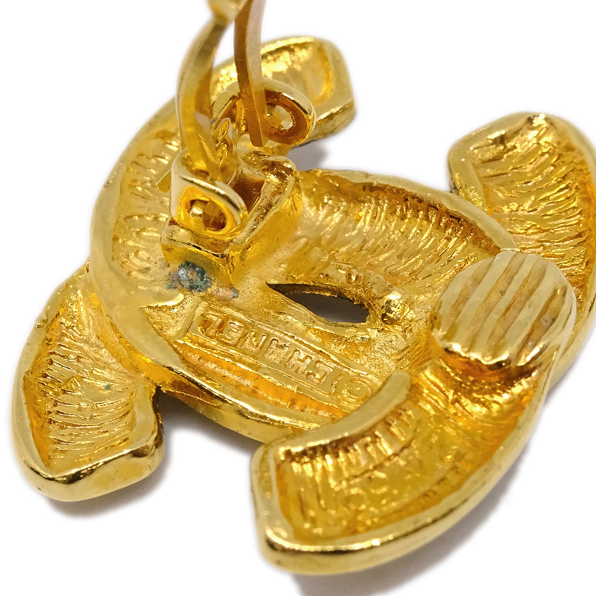 Luxury Chanel CC Earrings Clip-On Gold 2433