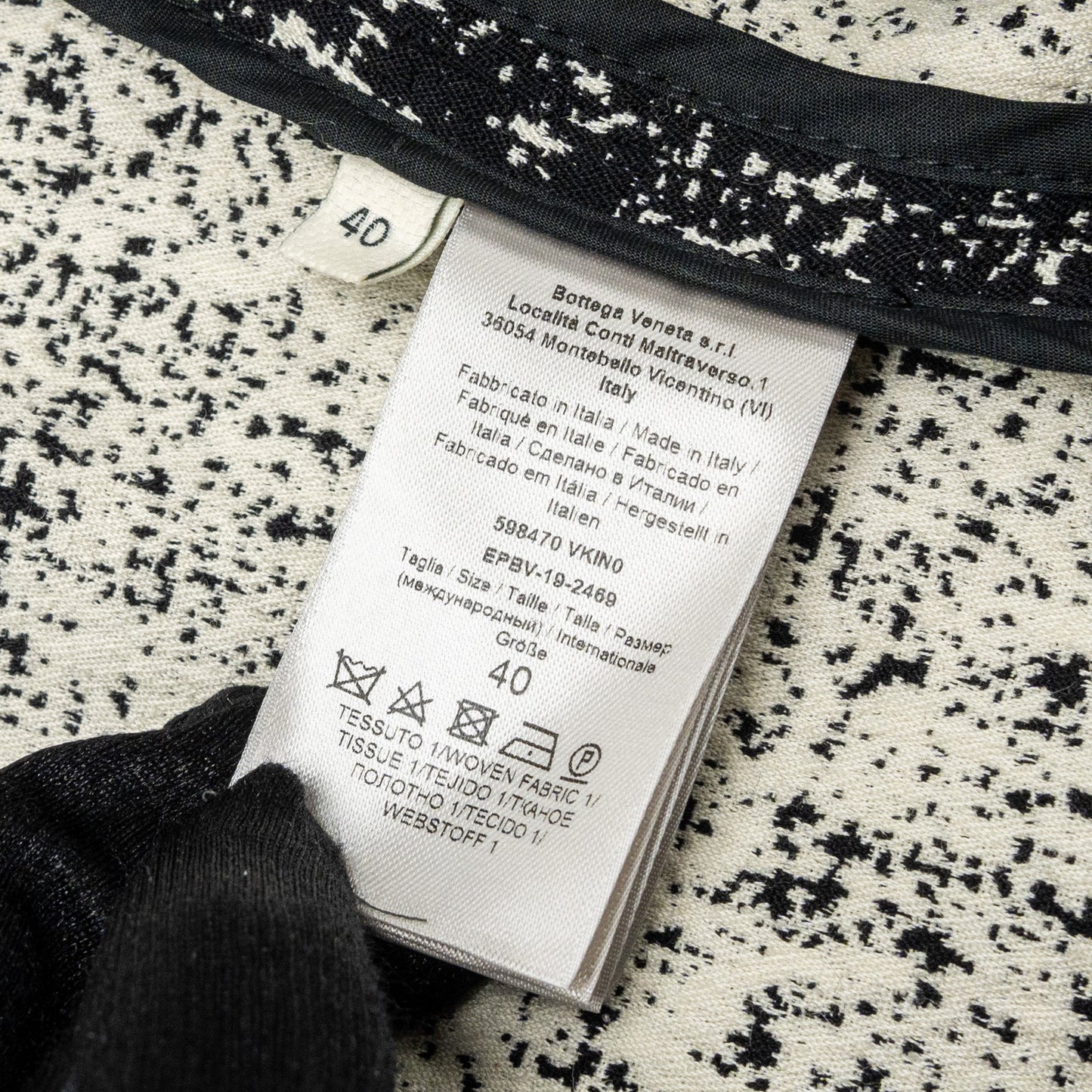Bottega Veneta size 40 Jacquared Jacket wool / cotton back / white