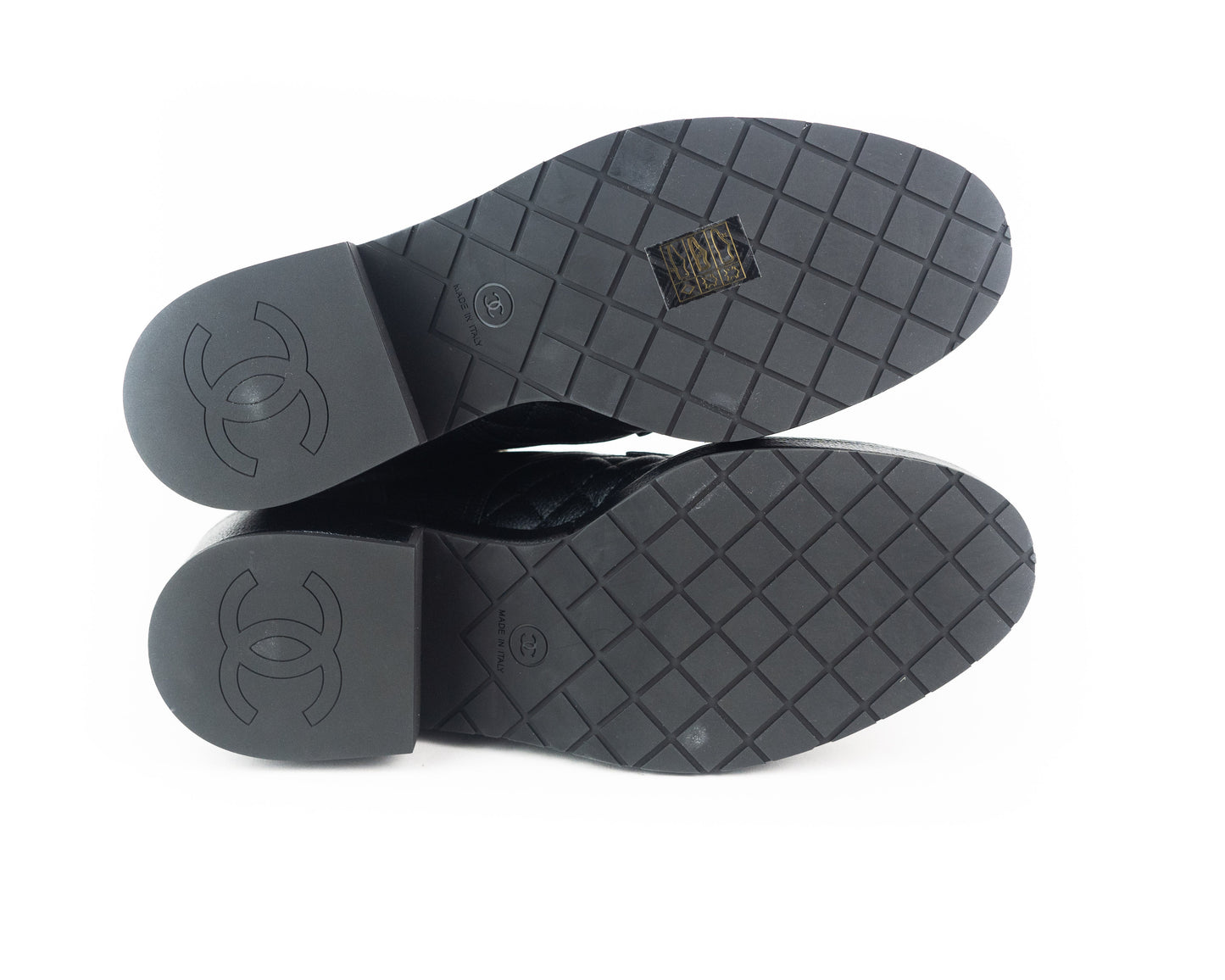 Chanel Pearl Embellished Leather Lace-Ups