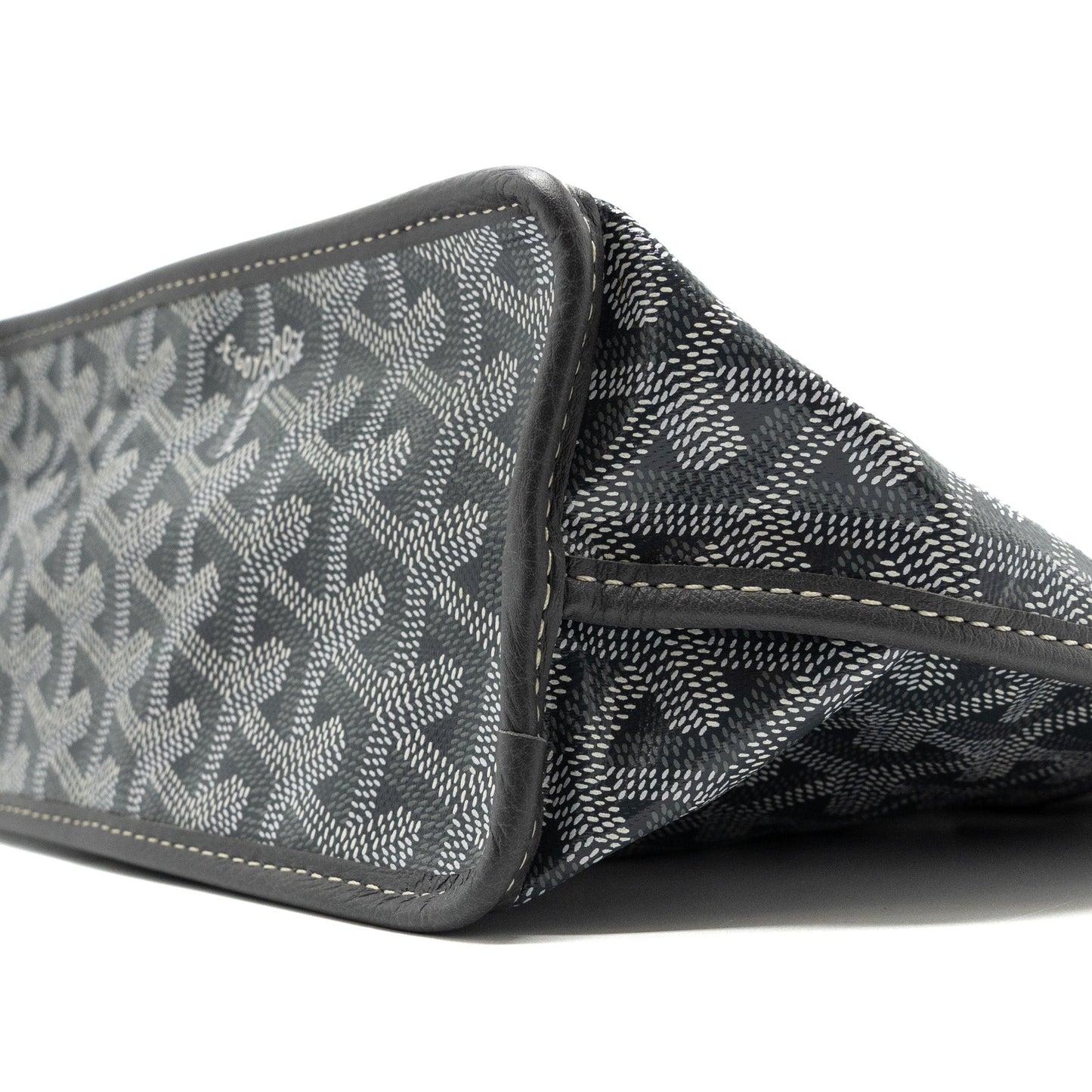 Goyard mini Anjou tote bag canvas / calfskin grey SHW