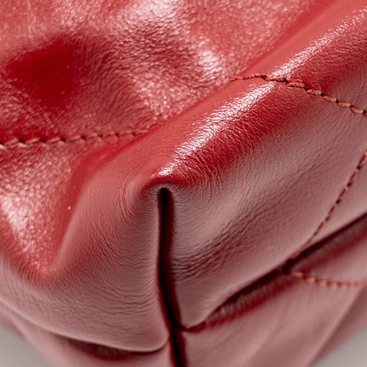 Chanel Mini 22 Bag Shiny Calfskin Red GHW (Microchip)