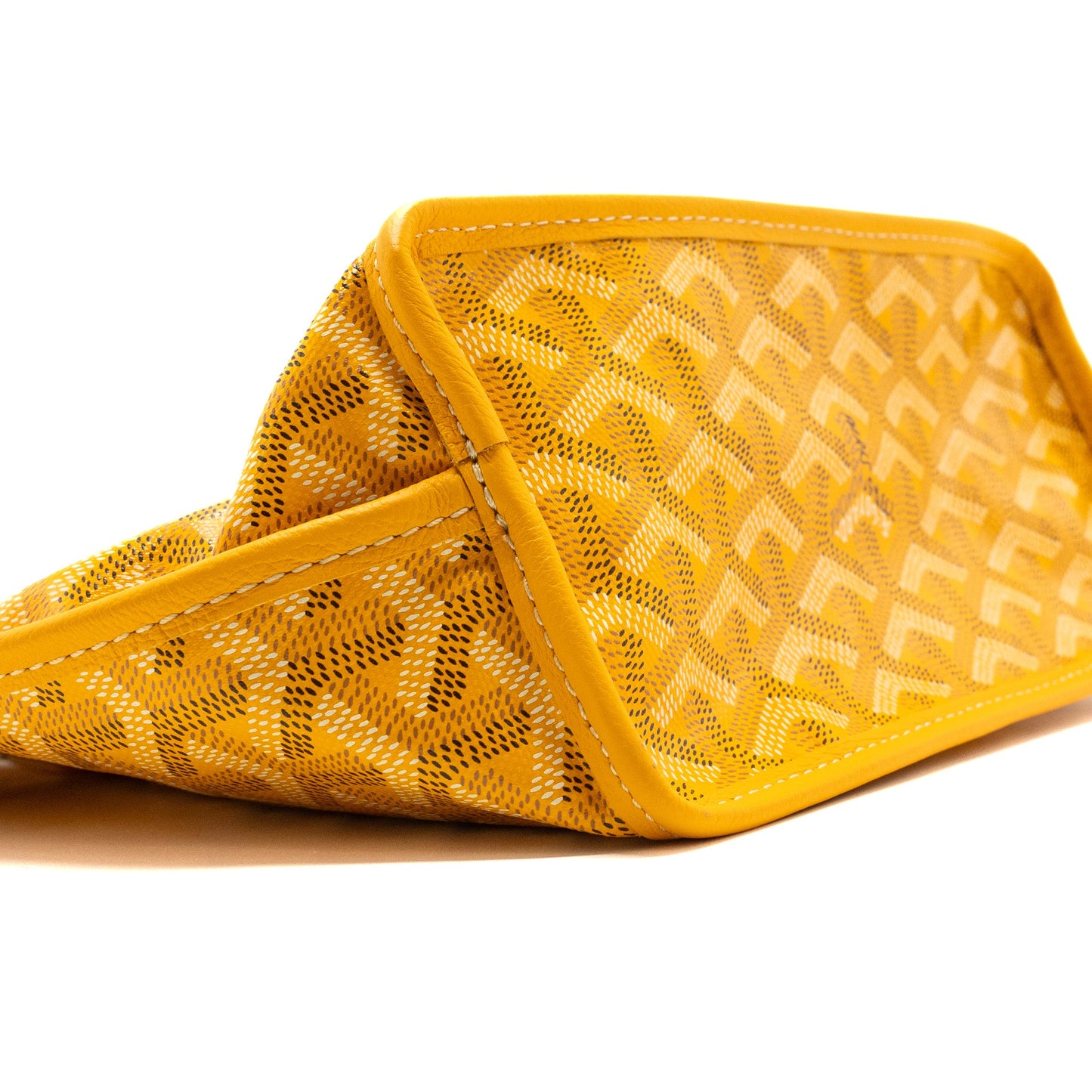 Goyard mini Anjou tote bag canvas / calfskin yellow SHW