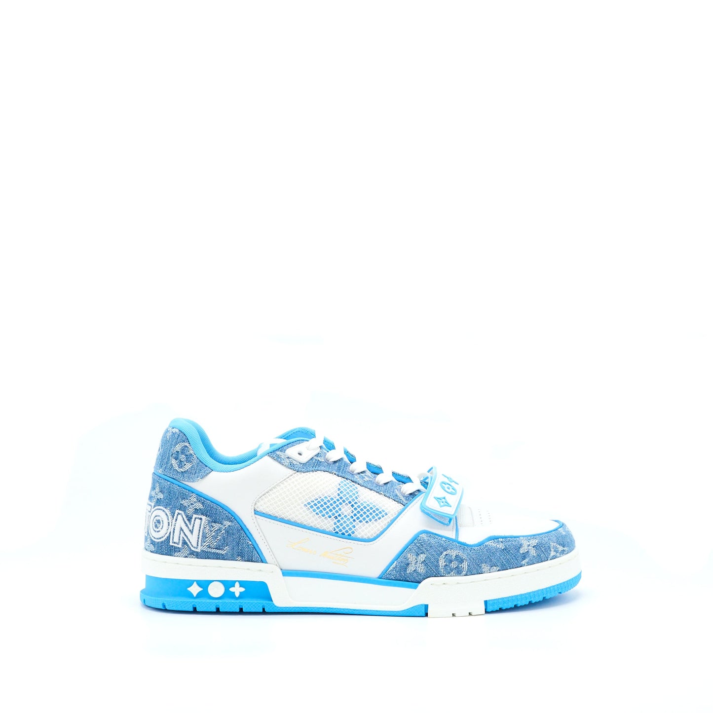 Louis Vuitton Size 10 Trainer Limited Edition Denim Light Blue