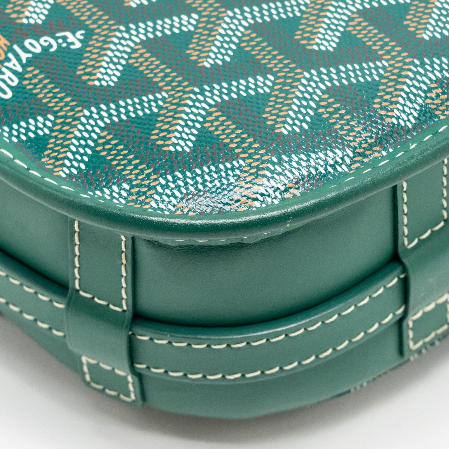 Goyard Belvedere PM Messenger Bag Goyardline Canvas Green SHW