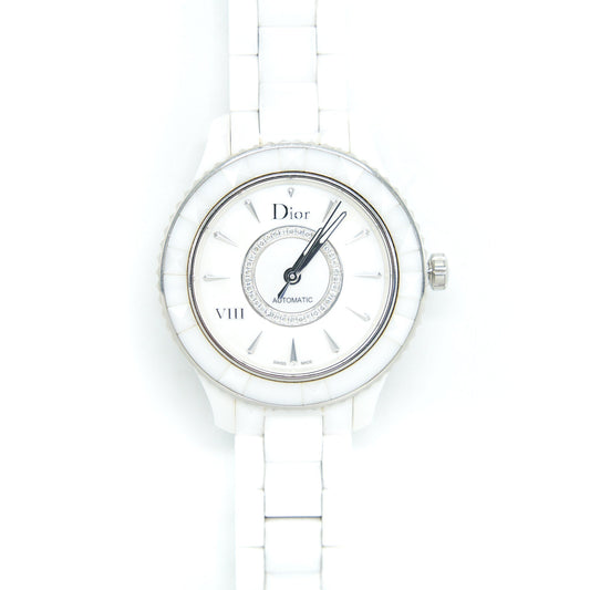 Christian Luxury Dior VIII White Dial Automatic Diamonds Circle Watch CD1245E3C003