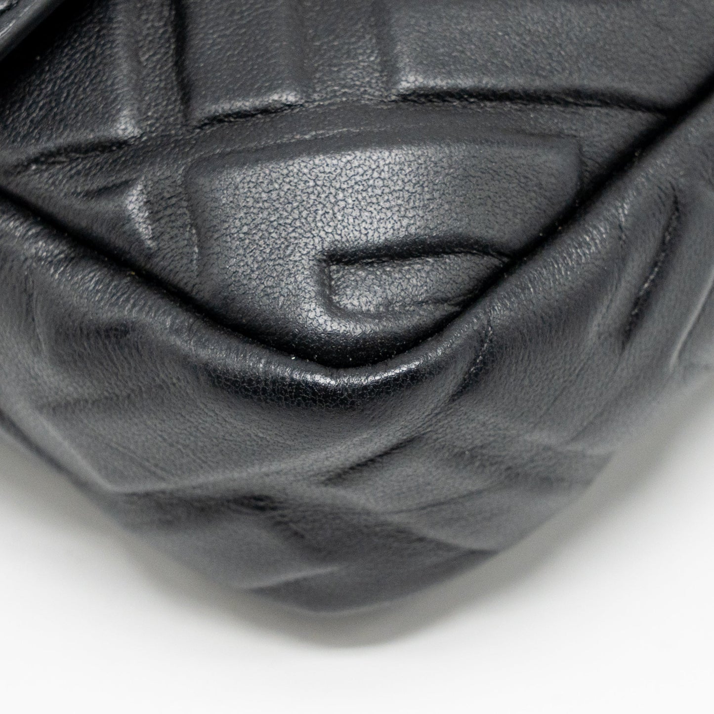 Fendi Mini Baguette Bag FF Motif Lambskin Black GHW