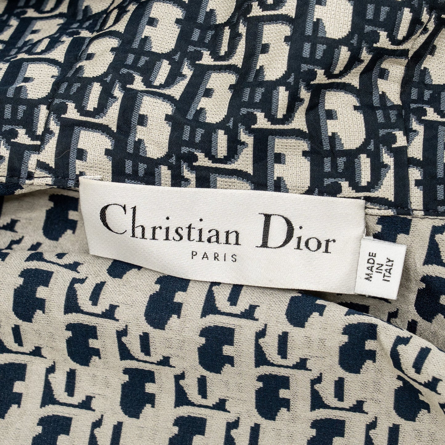 Dior Size XS Dior Oblique Motif Hooded Jacket Polyester Blue