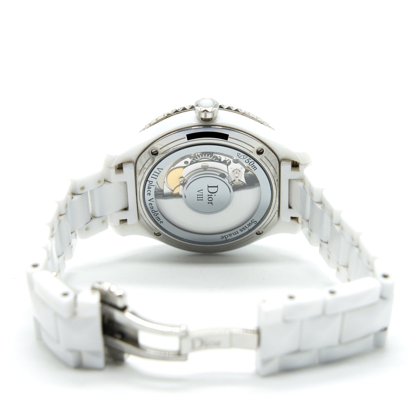 Christian Luxury Dior VIII White Dial Automatic Diamonds Circle Watch CD1245E3C003
