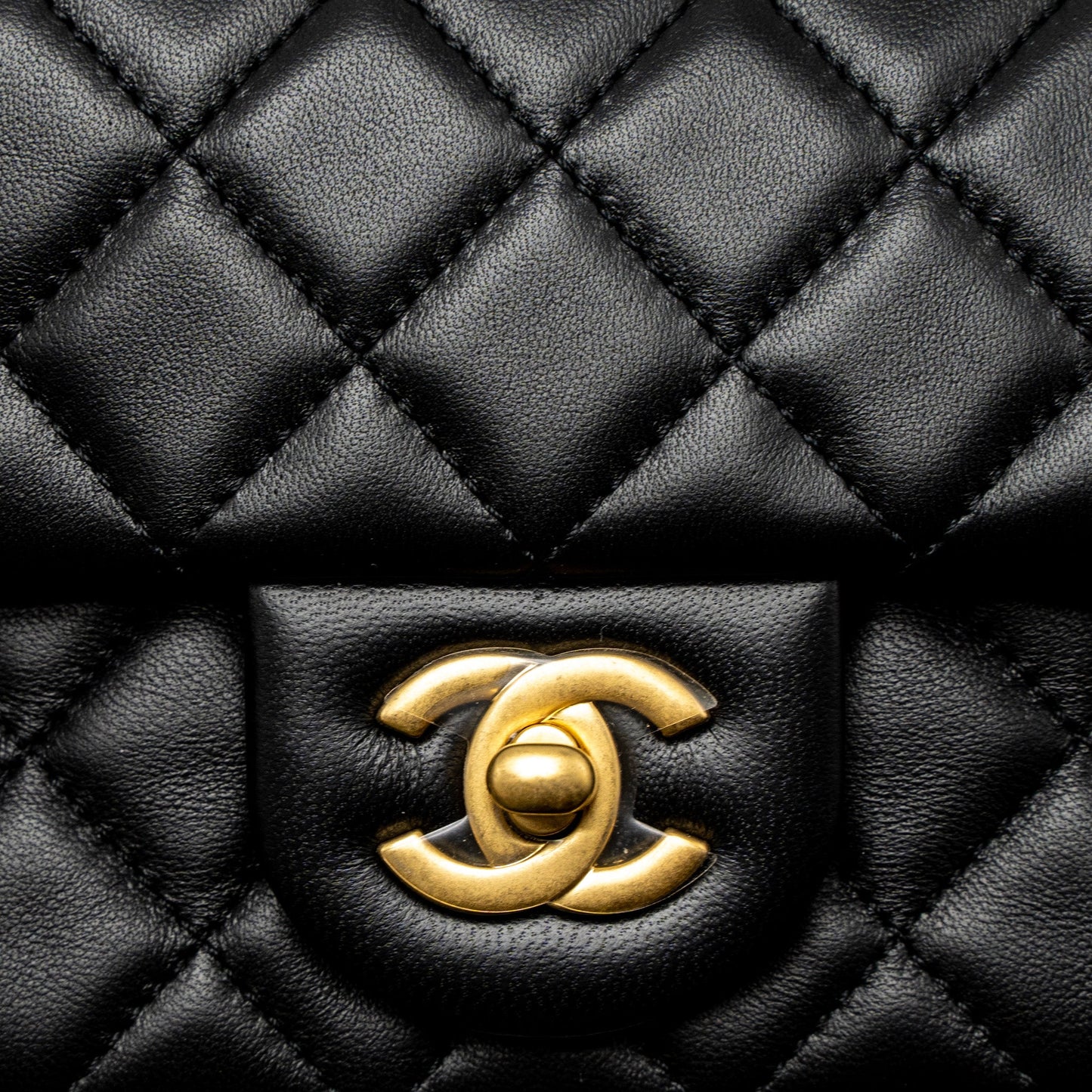 Chanel Pearl Crush Mini Rectangular Lambskin Black Brushed GHW (Microchip)
