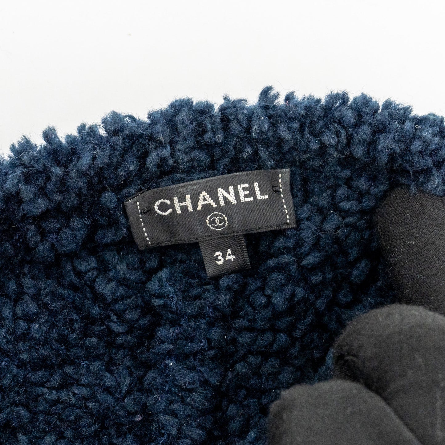 Chanel Size 34 Teddy Sweater Wool/Acrylic/Polyamide/Cashmere Navy Blue