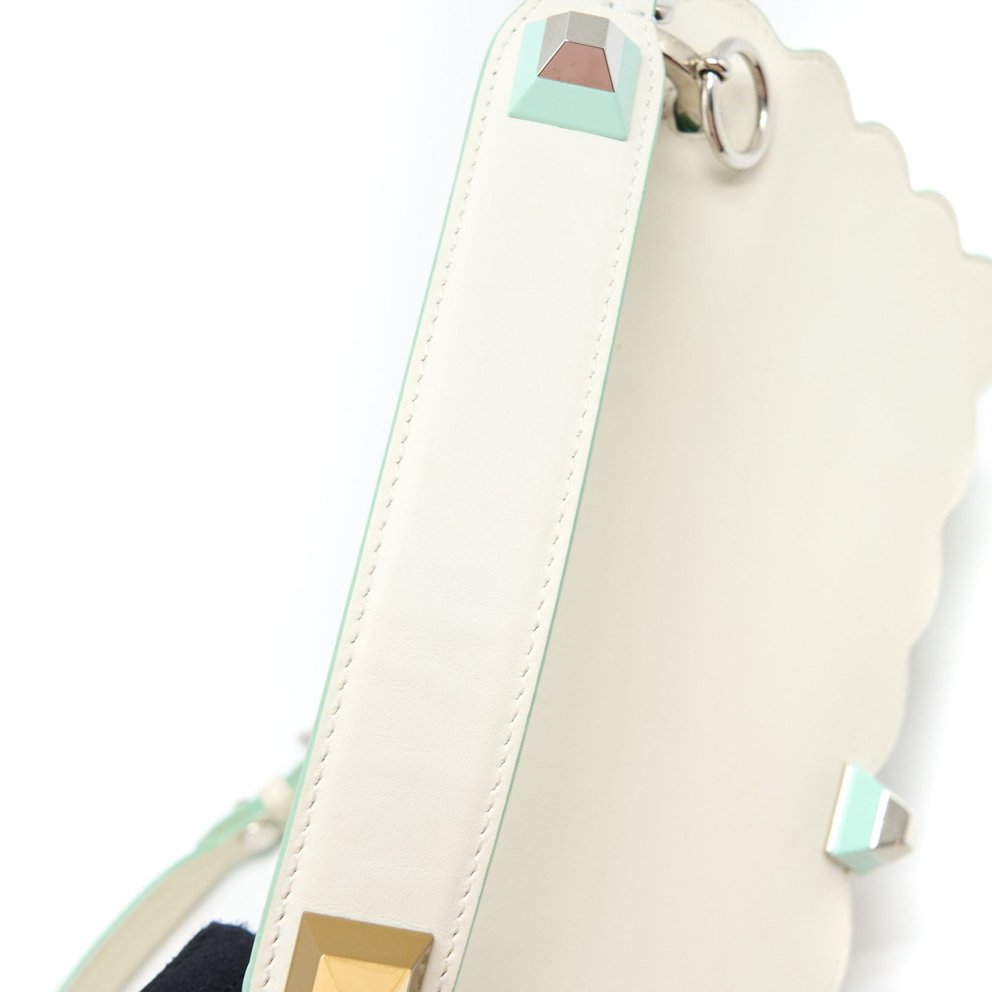 Fendi Kan I Bag Calfskin White SHW
