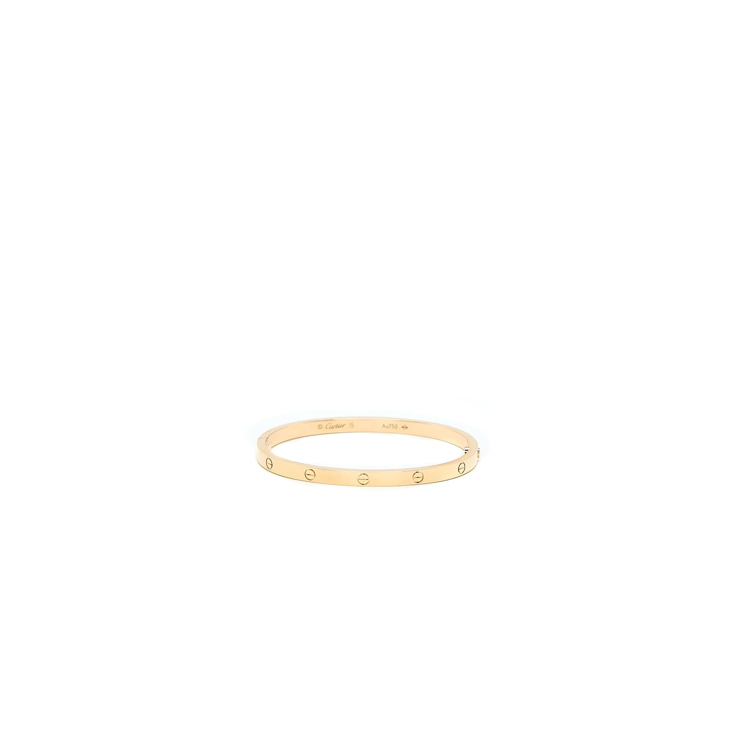 Cartier Size 15 Love Bracelet Small Model Rose Gold