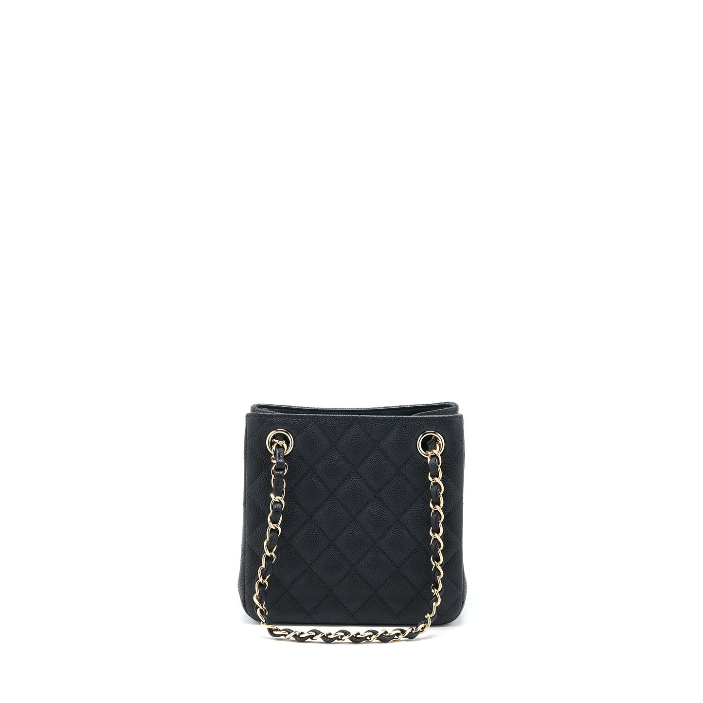 Chanel 22S Mini Bucket Bag Caviar Black LGHW (Microchip)