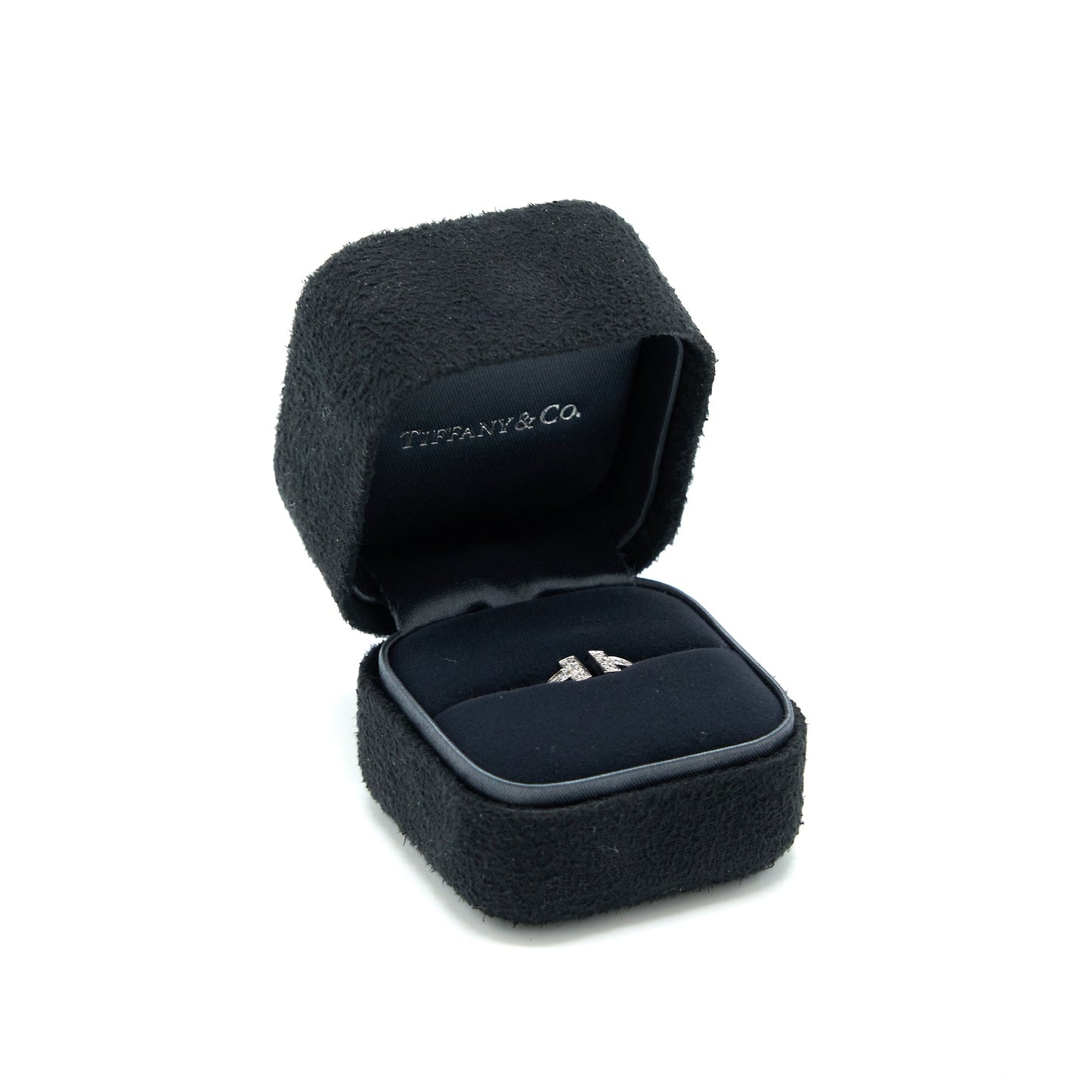 Tiffany Size 4.5 Diamond Wire Ring White Gold