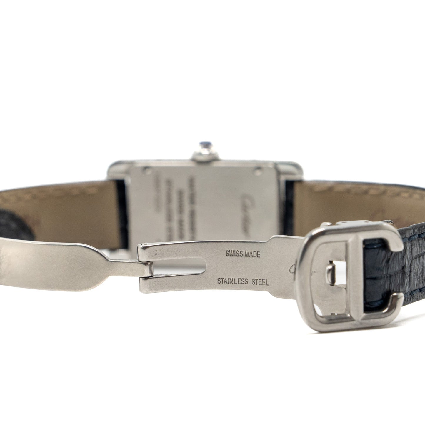 Cartier Tank Americaine Watch Small Model Steel Case with Alligator Strap Model:WSTA0016