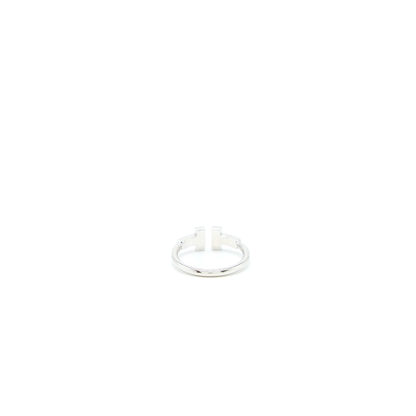 Tiffany Size 4.5 Diamond Wire Ring White Gold