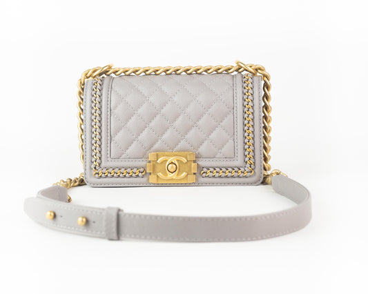 Chanel Small Boy Bag grey