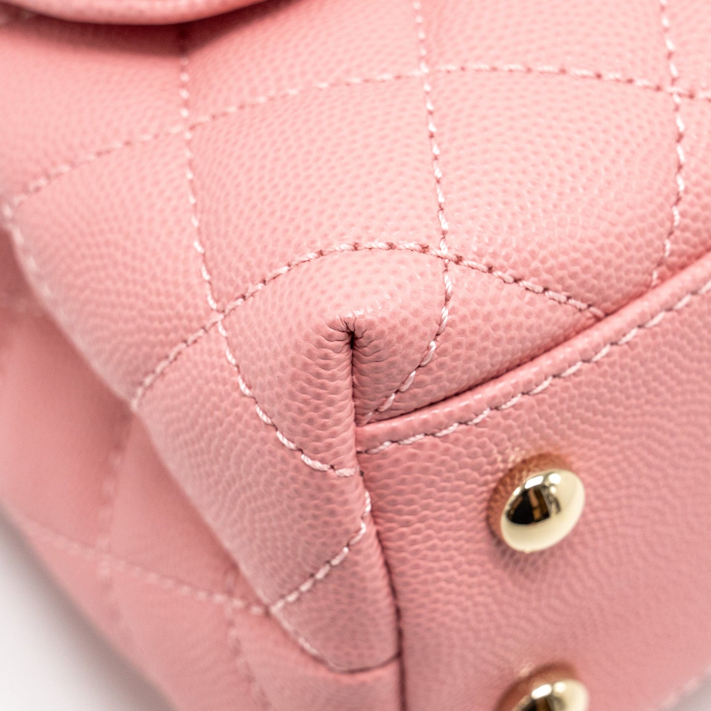 Chanel Small Coco Handle Caviar Pink LGHW