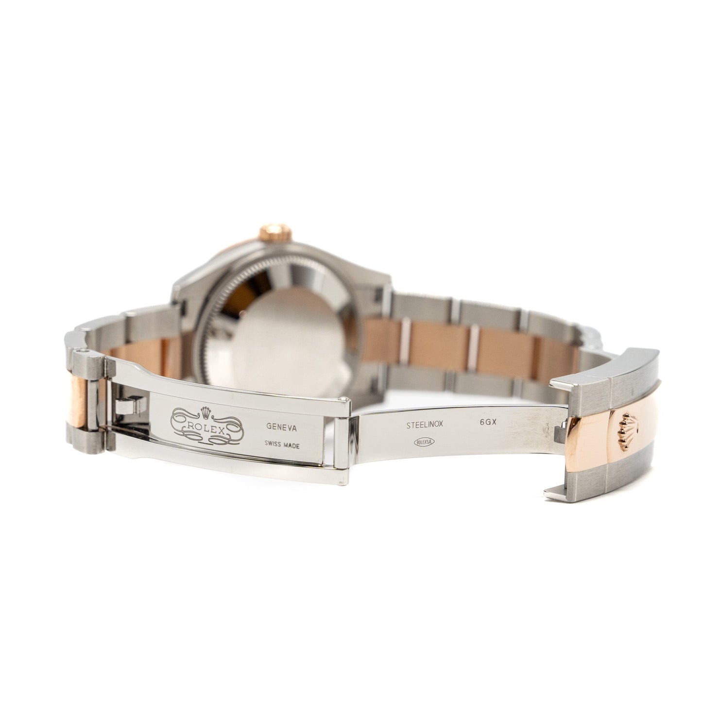 Rolex Datejust 31mm oyster steel / rose gold and diamonds aubergine dial with oyster bracelet model: M278341RBR-0019