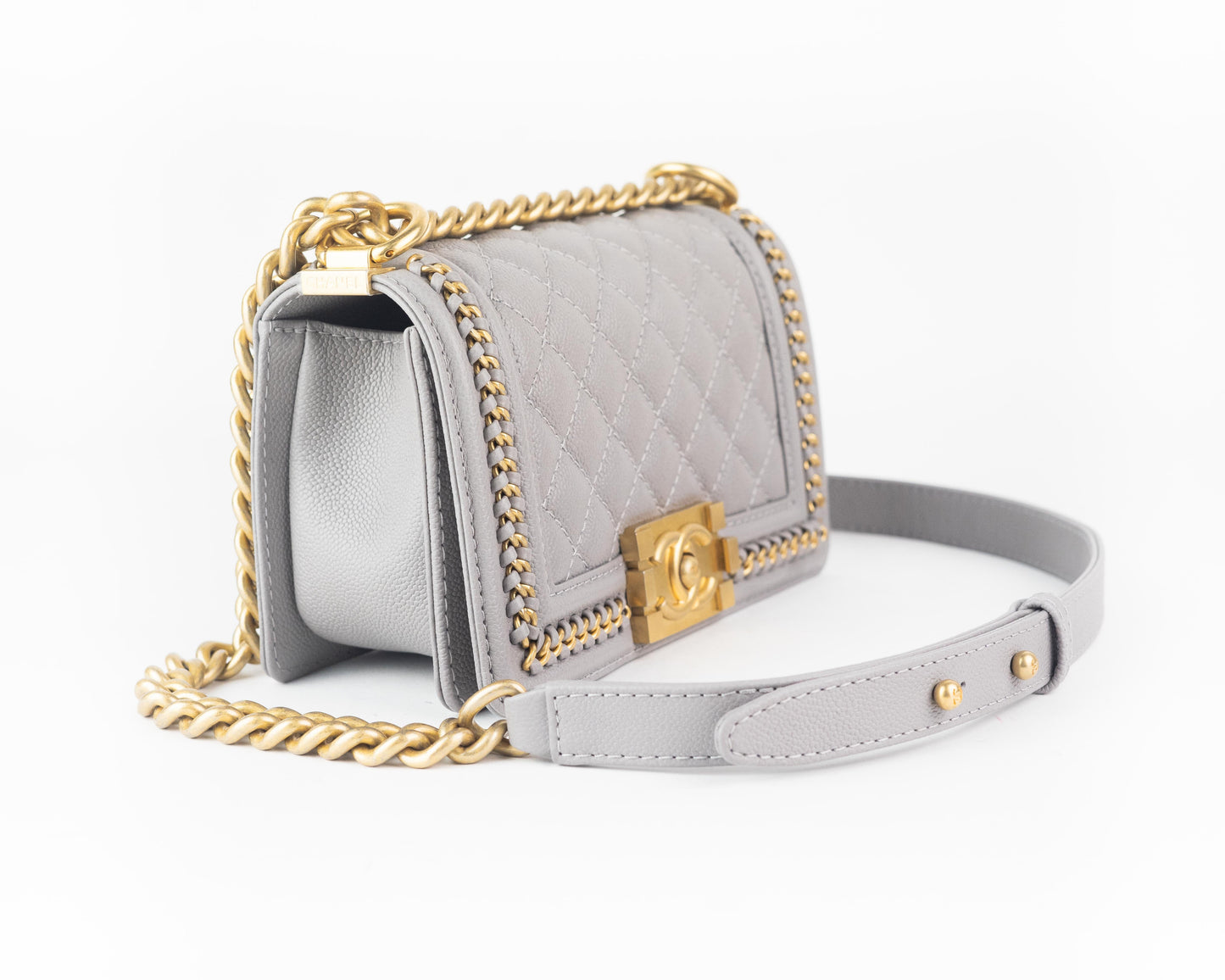 Chanel Small Boy Bag grey